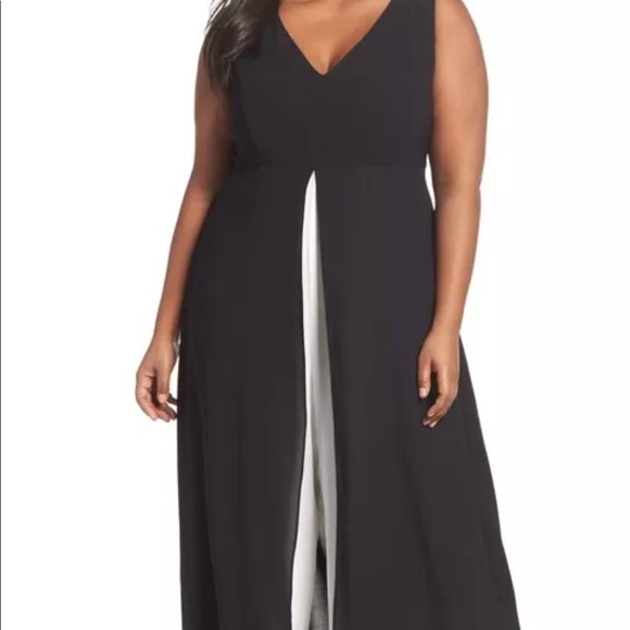 adrianna papell colorblock jumpsuit